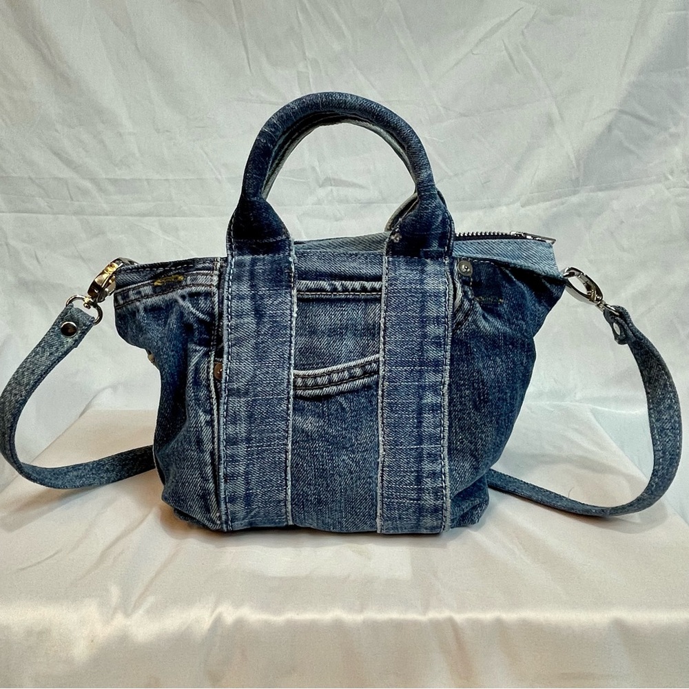 Mini Denim Tote made by Marlow London and Revival London. - Picture 3 of 7